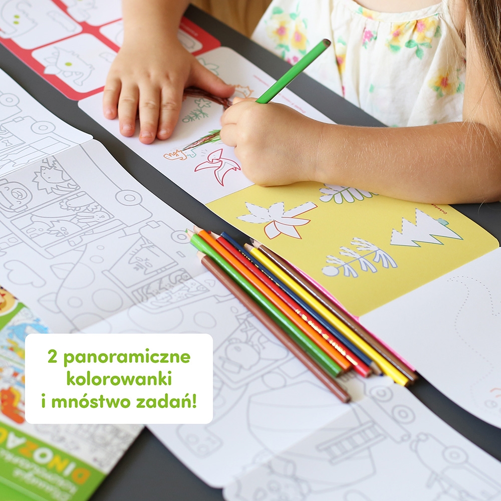 CZUCZU DŁUUUGIE KOLOROWANKI DINOZAURY