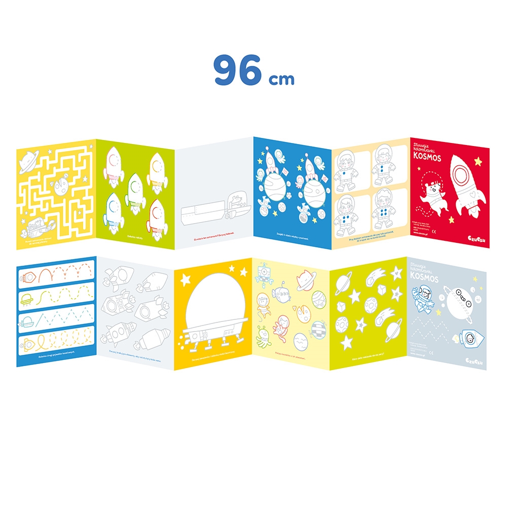 CZUCZU DŁUUUGIE KOLOROWANKI KOSMOS