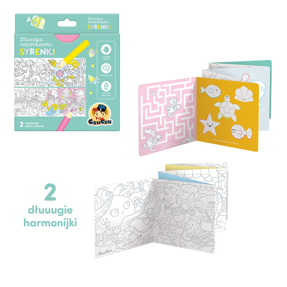 CZUCZU DŁUUUGIE KOLOROWANKI SYRENKI