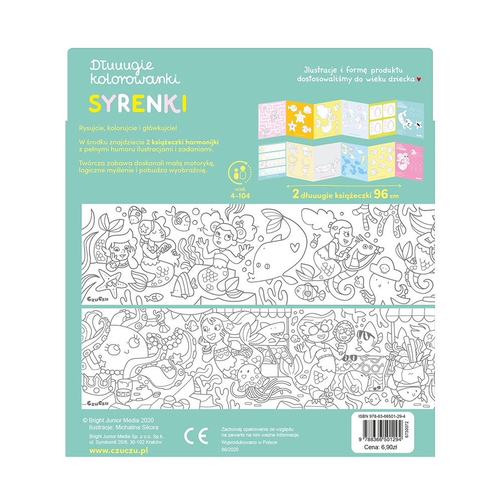 CZUCZU DŁUUUGIE KOLOROWANKI SYRENKI