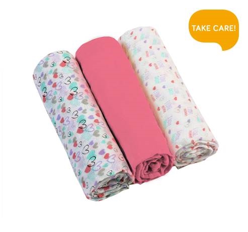 BABYONO PIELUSZKI MUŚLINOWE 3-PAK 348/02