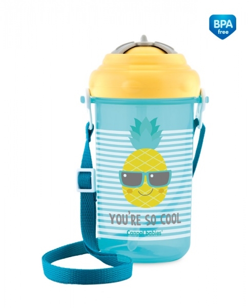 CANPOL BIDON ZE SKŁADANĄ RURKĄ  ANANAS