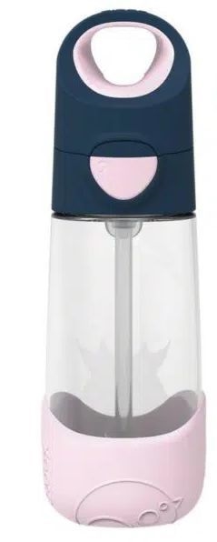 B.BOX BIDON TRITANOWY ZE SŁOMKĄ 450ML INDIGO ROS