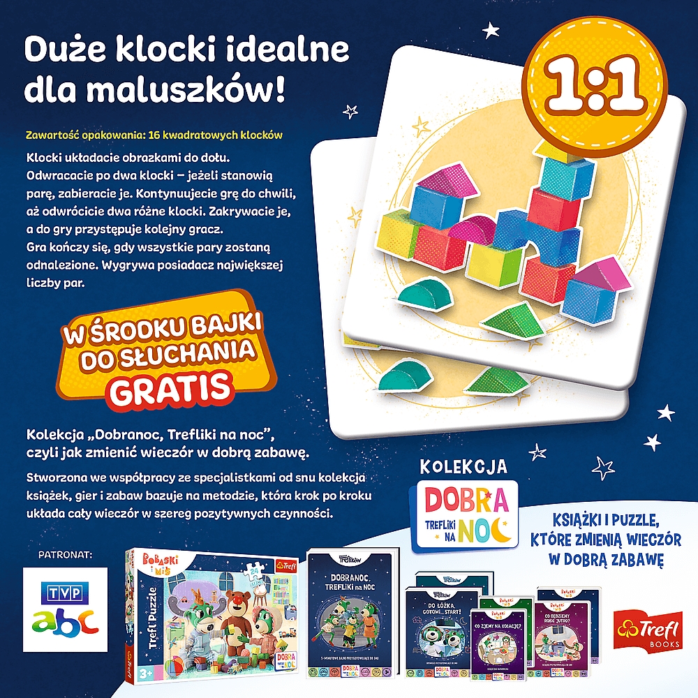 Gra Mój pierwszy Memos, Dobranoc, Trefliki na noc