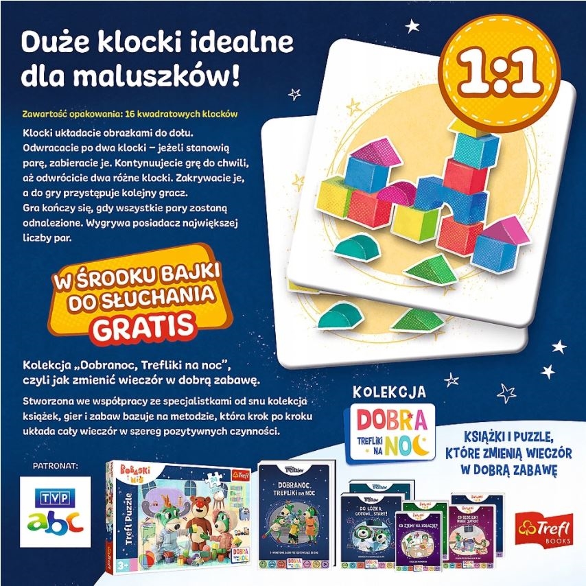 Gra Mój pierwszy Memos, Dobranoc, Trefliki na noc