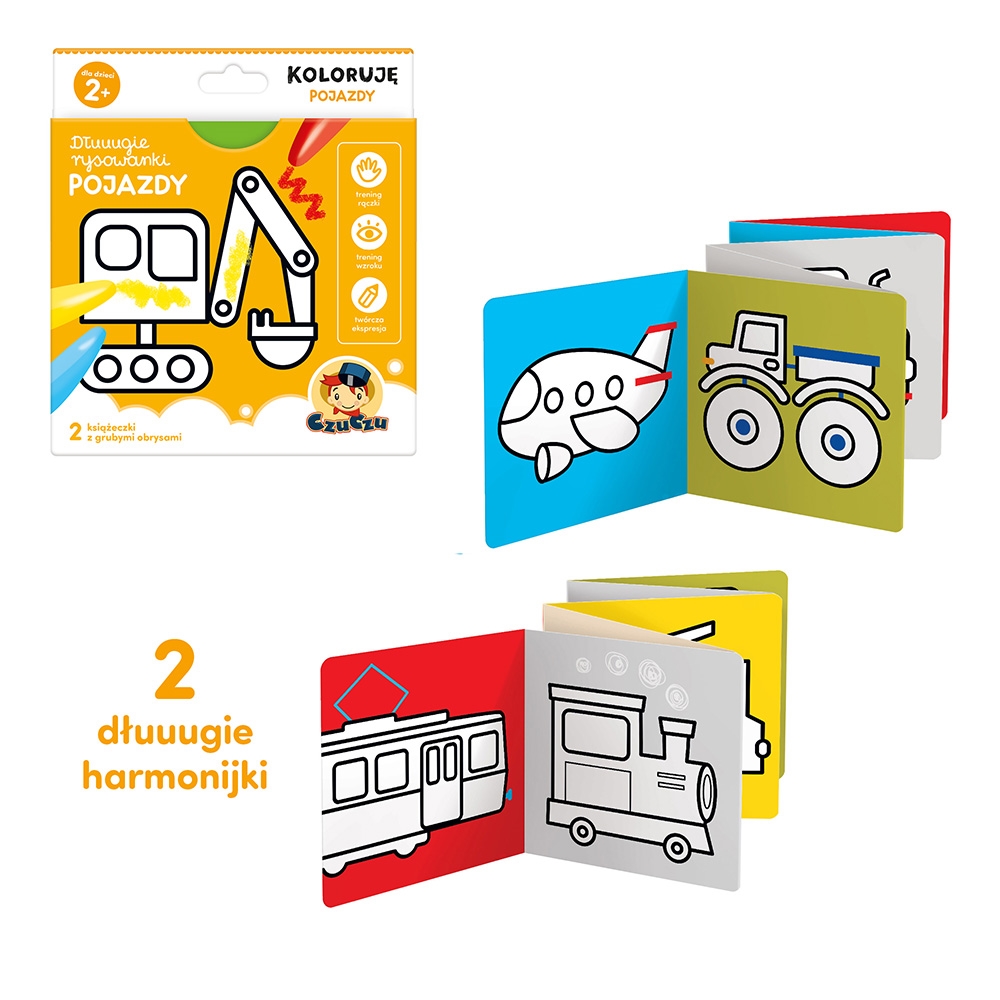 CZUCZU DŁUGIE RYSOWANKI POJAZDY KOLORUJĘ