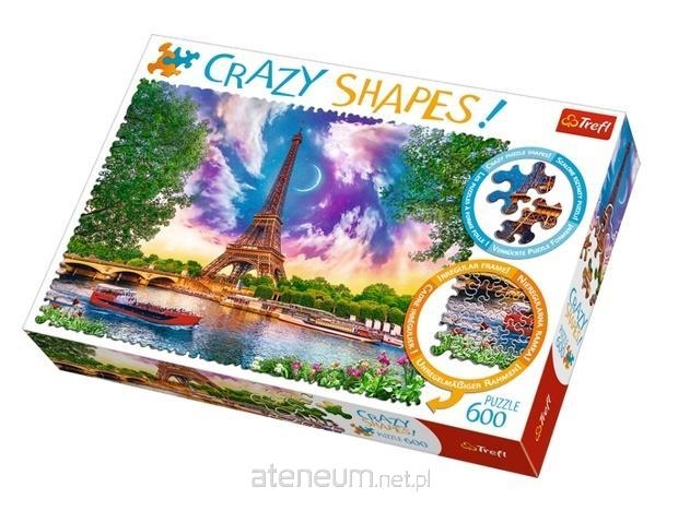 TREFL - PUZZLE 600 CRAZY SHAPES NIEBO NAD PARYŻEM