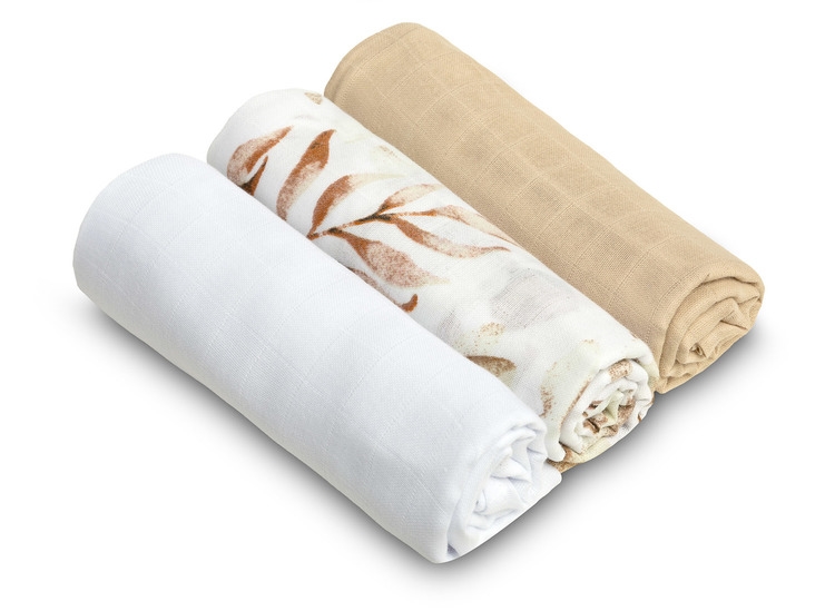 SENSILLO PIELUCHA MUŚLINOWA BEŻOWY 3 SZT