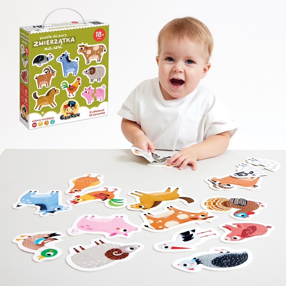 CZUCZU PUZZLE DO PARY ZWIERZATKA NA WSI