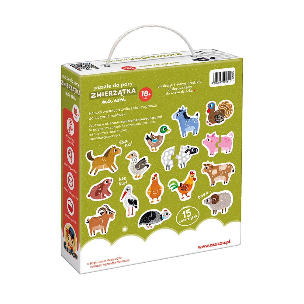 CZUCZU PUZZLE DO PARY ZWIERZATKA NA WSI