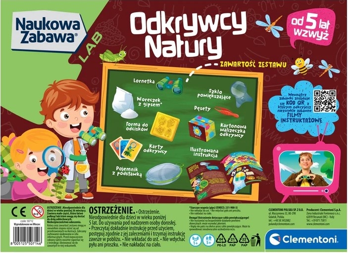 CLEMENTONI NAUKOWA ZABAWA ODKRYWCY NATURY