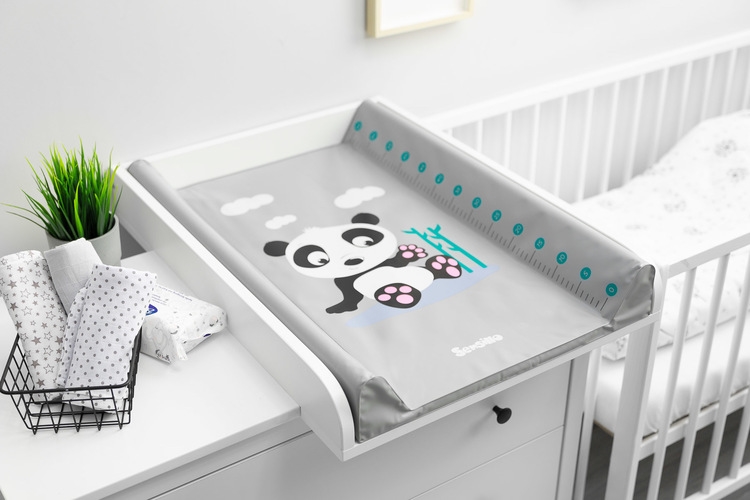 SENSILLO PRZEWIJAK MIĘKKI PANDA SZARA