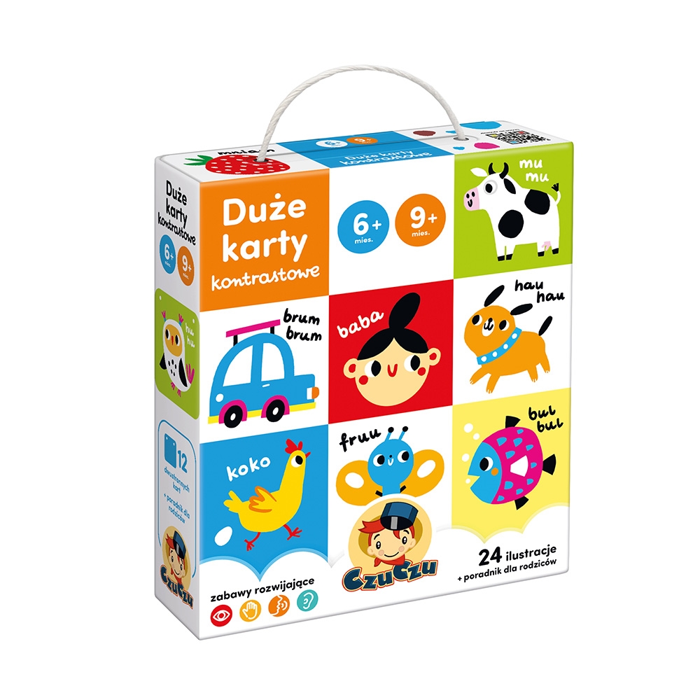 CZUCZU DUŻE KARTY KONTRASTOWE 6-9 M