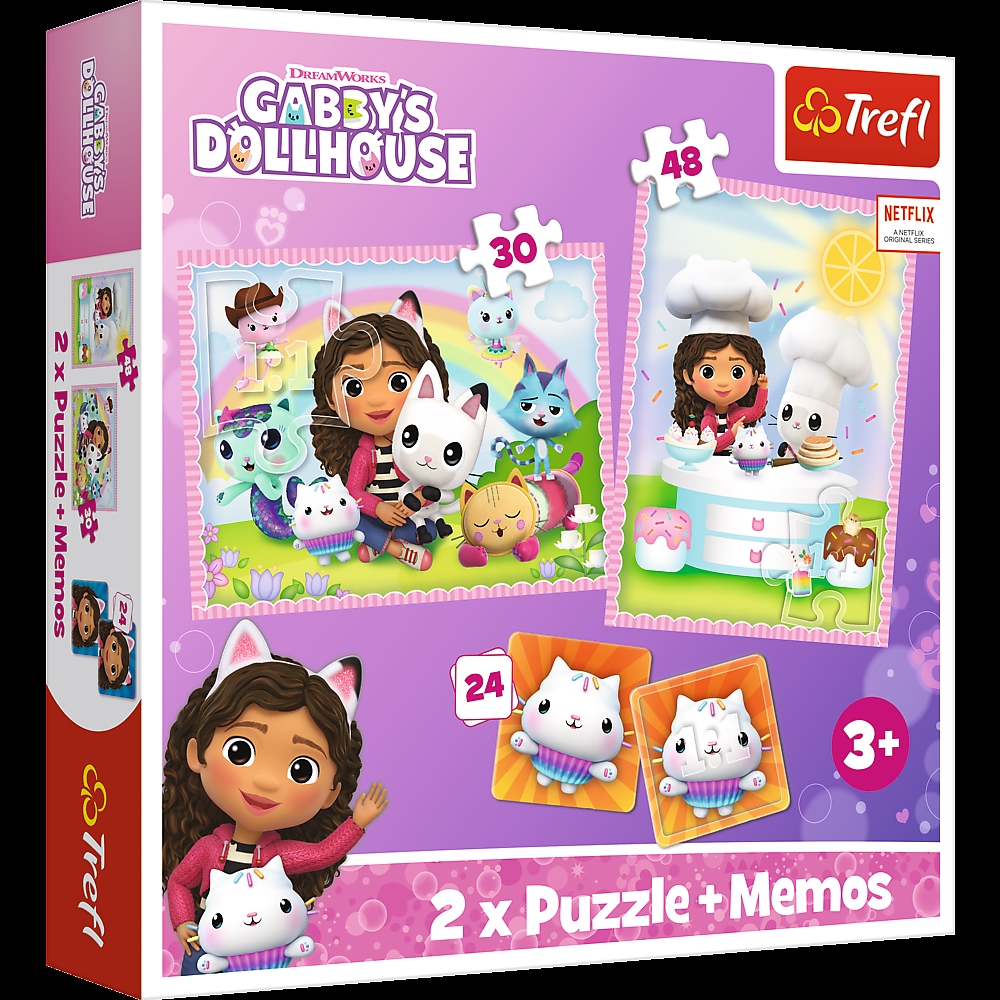 Puzzle - 2w1+memos - Gabi z Kocim Przyjacielem- Un