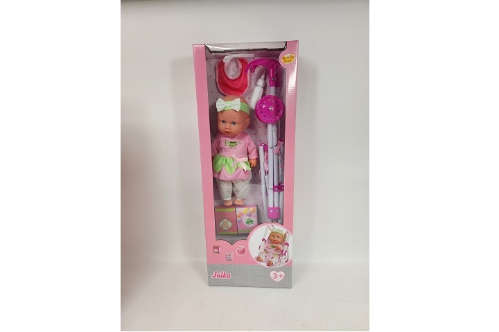 SMILY PLAY JULKA LALKA BOBAS 30CM W WÓZKU