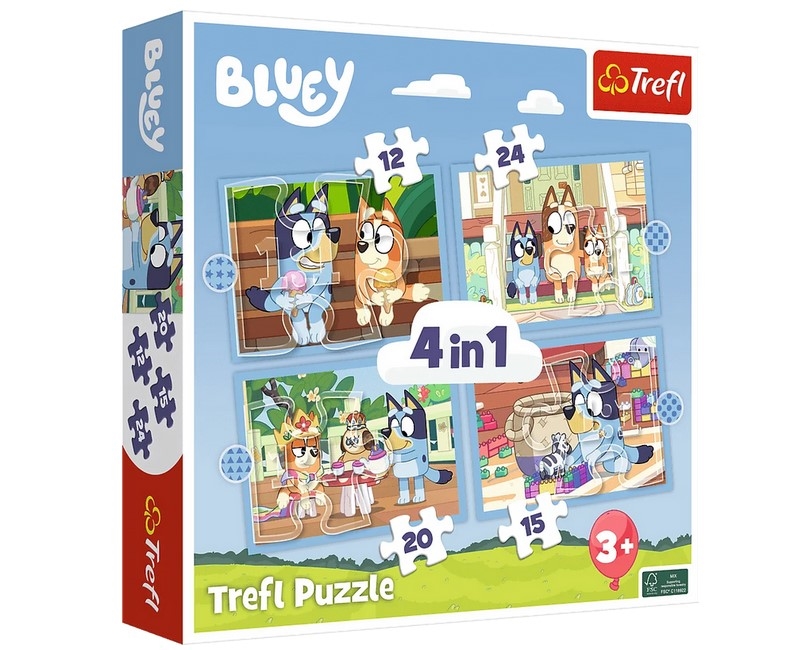Puzzle - 4w1 - Bluey i jego świat 34637