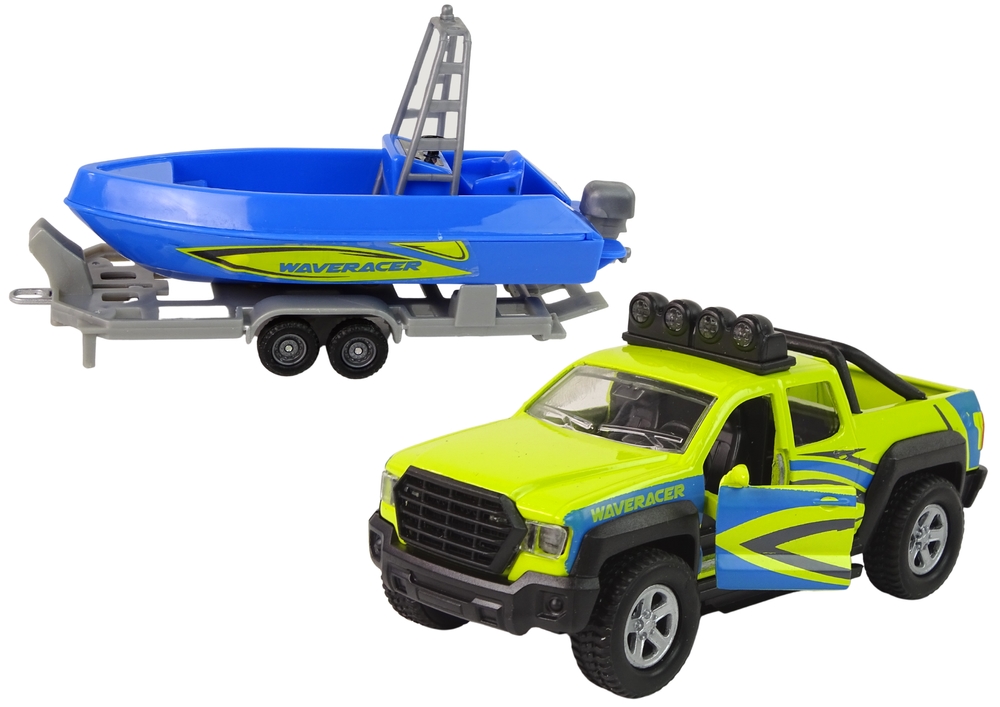 Auto z łodzią 29cm św/dźw 510217 70613