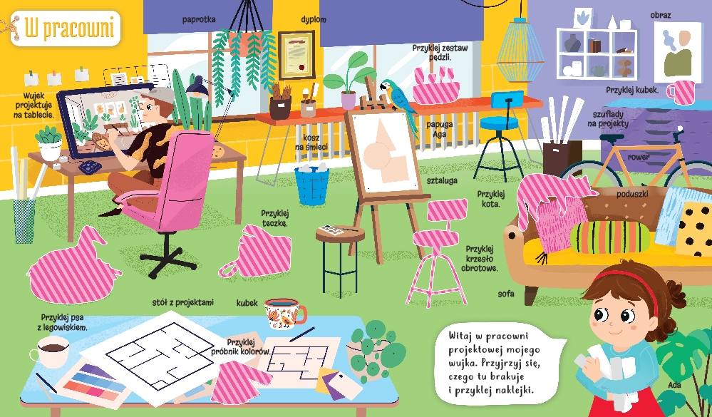 ALBUM Z NAKLEJKAMI WYJĄTKOWE WNĘTRZA