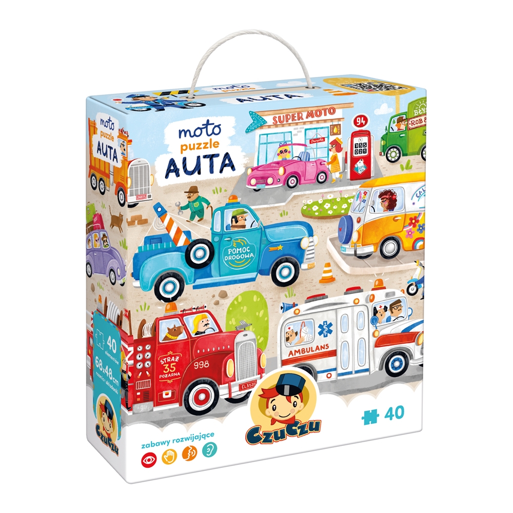 CZUCZU MOTO PUZZLE AUTA 40 EL.