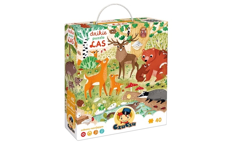 CZUCZU DZIKIE PUZZLE LAS 40 EL.