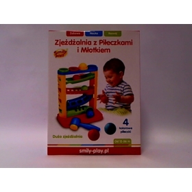 ZJEŻDŻALNIA Z PIŁECZKAMI I MŁOTKIEM SMILY PLAY