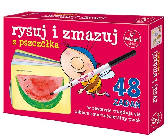 Rysuj i zmazuj z pszczółką - 48 zadań 61984