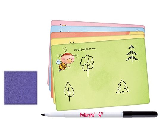 Rysuj i zmazuj z pszczółką - 48 zadań 61984