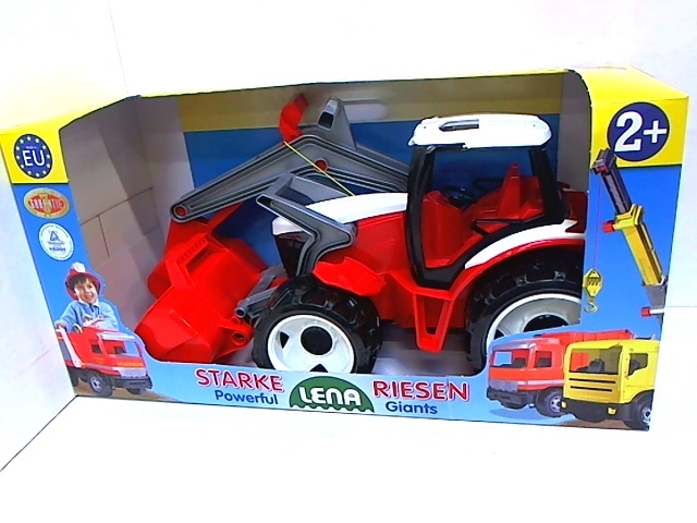 LENA TRAKTOR SPYCH + KOPARKA CZERWONY