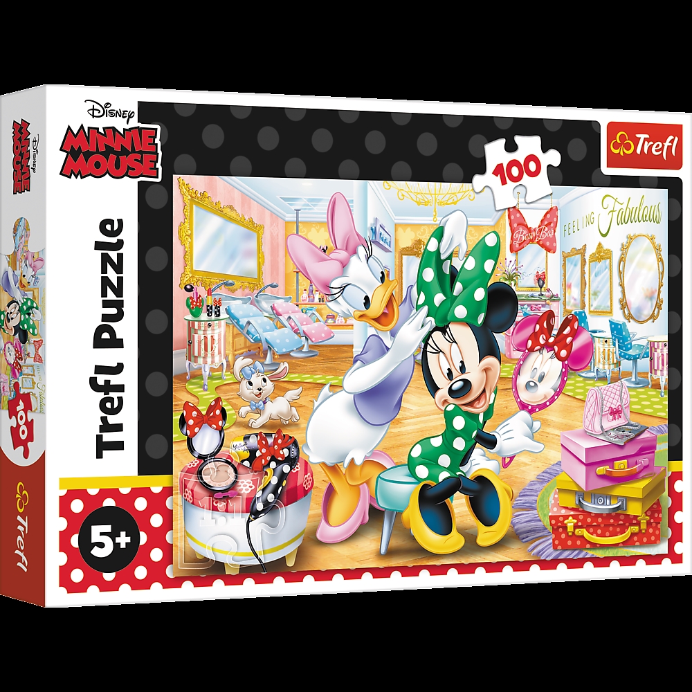 Puzzle - 100 - Minnie w salonie kosmetycznym - Dis