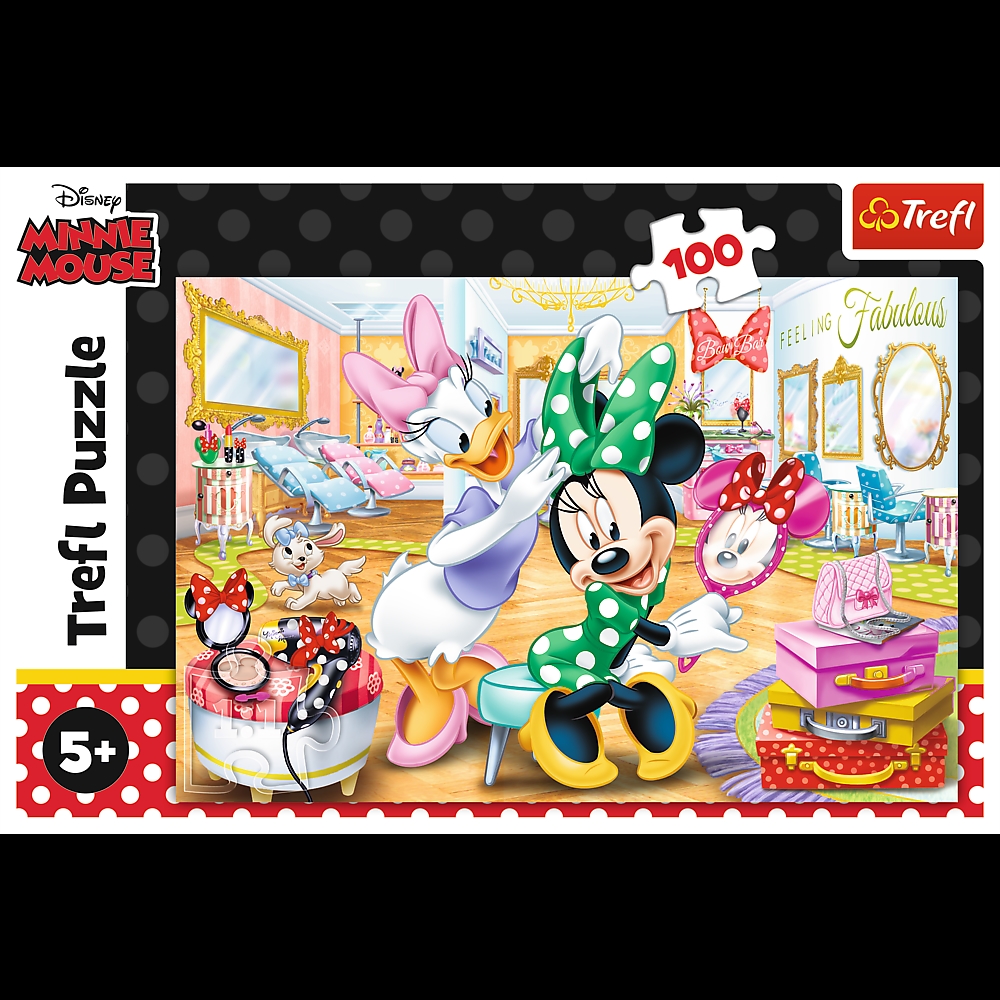 Puzzle - 100 - Minnie w salonie kosmetycznym - Dis