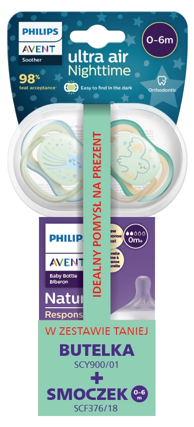 AVENT ZESTAW BUTELKA + SMOCZKI