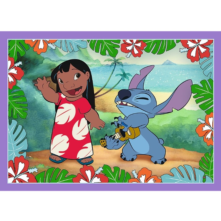 Puzzle - 4w1 - Szalony dzień Lilo and Stitch - Dis
