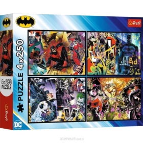 PUZZLE 4x250 Batman w akcji /Warner Batman 13310
