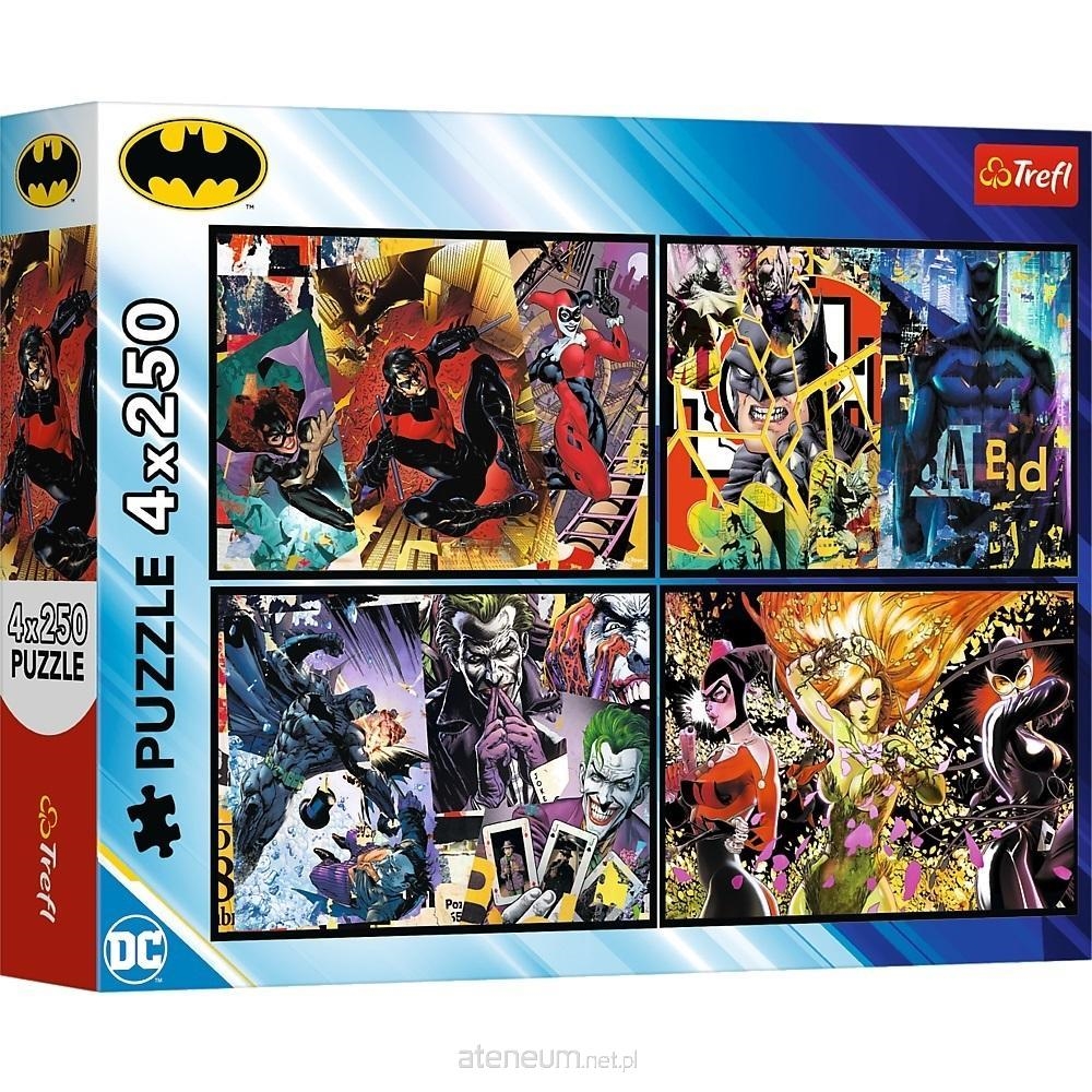 PUZZLE 4x250 Batman w akcji /Warner Batman 13310