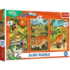 Puzzle 3x80 Zwyczaje Treflików 34888
