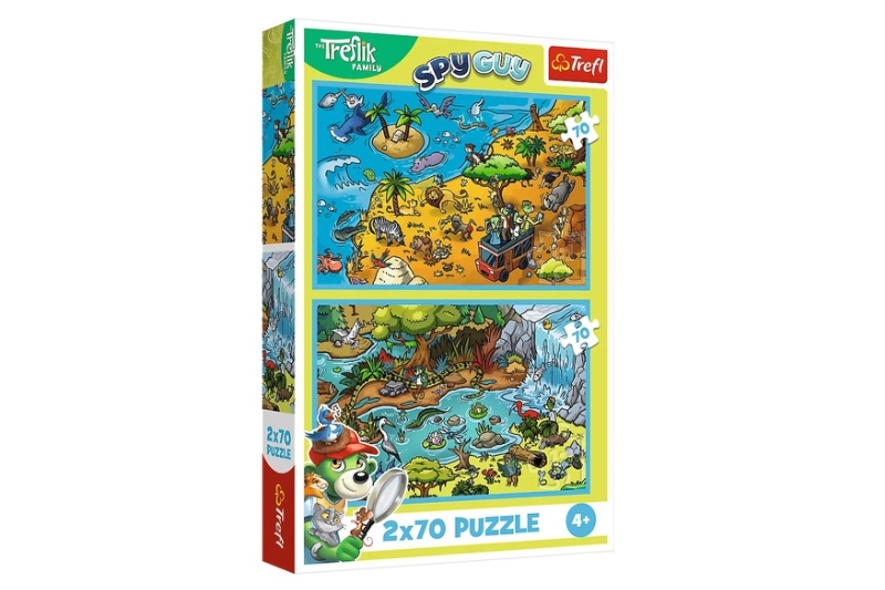 PUZZLE 2x70 Trefliki w Krainie Zwierząt 34445