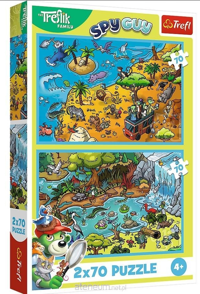 PUZZLE 2x70 Trefliki w Krainie Zwierząt 34445