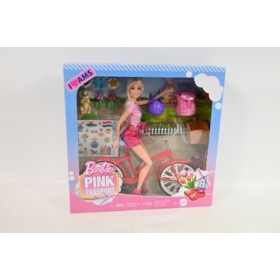 Barbie lalka Pink Passport na rowerze HWJ00 /3