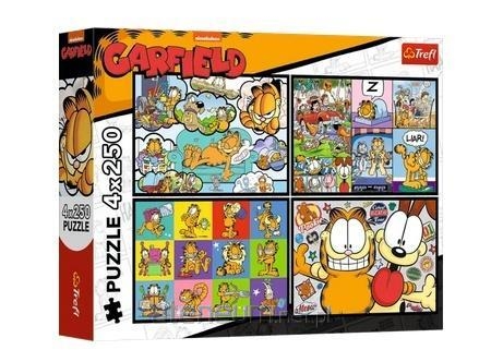 Puzzle 4x250 Garfield nie lubi poniedziałków 13344