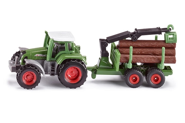 1645 SIKU TRAKTOR Z LEŚNNĄ PRZYCZEPĄ