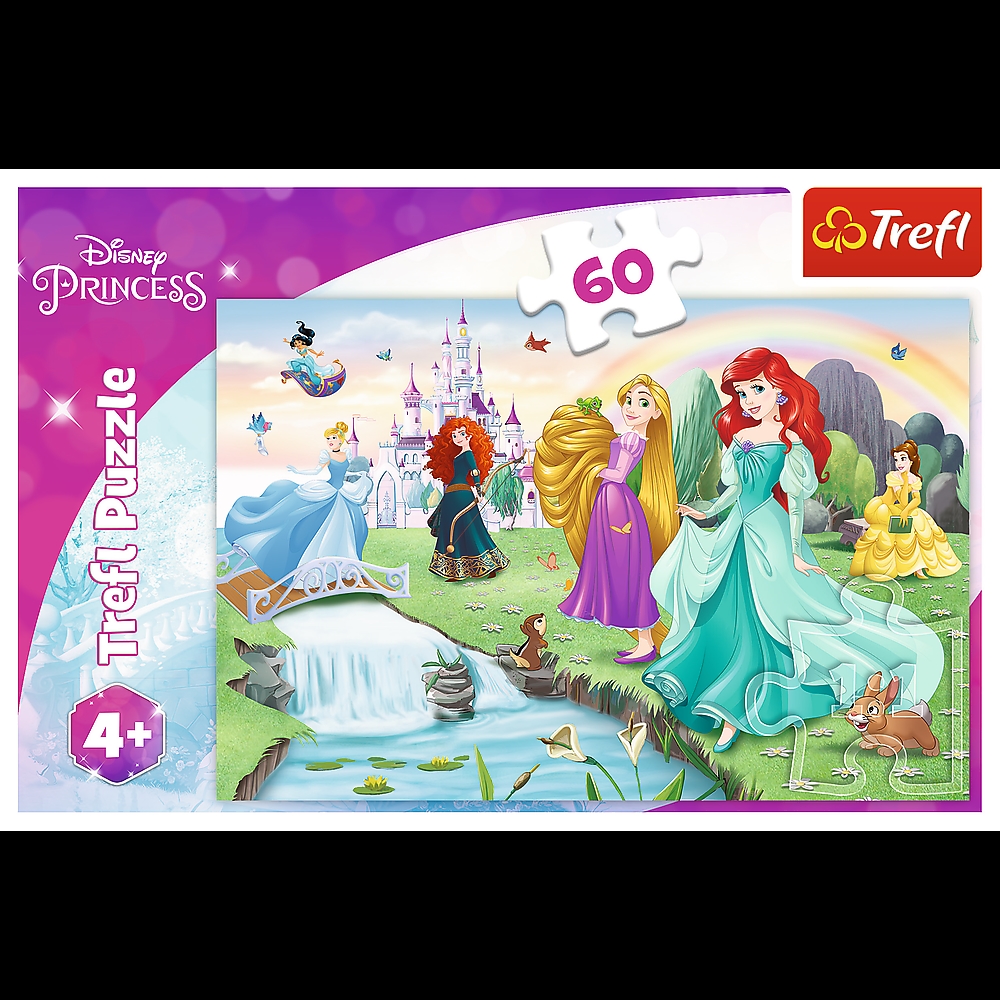 Puzzle - 60 - Poznaj Księżniczki - Disney Princess