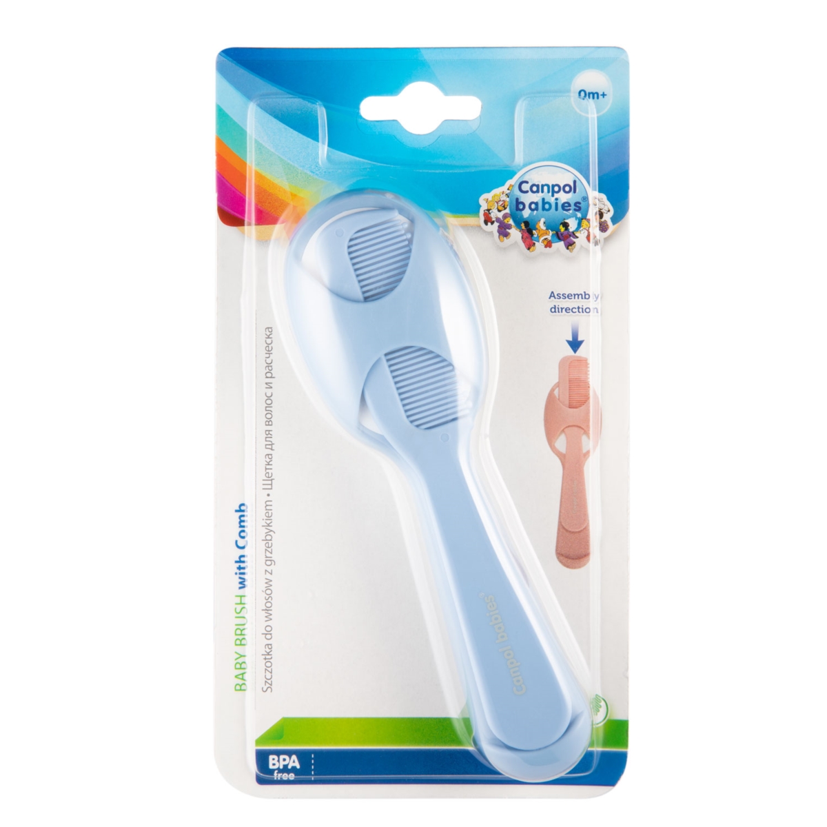 CANPOL SZCZOTKA DO WŁOSÓW+GRZEBIEŃ 56/160 BLUE