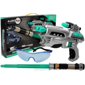 Zestaw Kosmiczny Miecz Świetlny Pistolet Okulary O