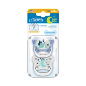 DR BROWN'S - SMOCZKI ORT. PREVENT 6-18m - ŚWIECĄCY