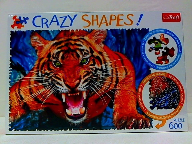 Puzzle Crazy Shapes 600 el. Oko w oko z tygrysem 1