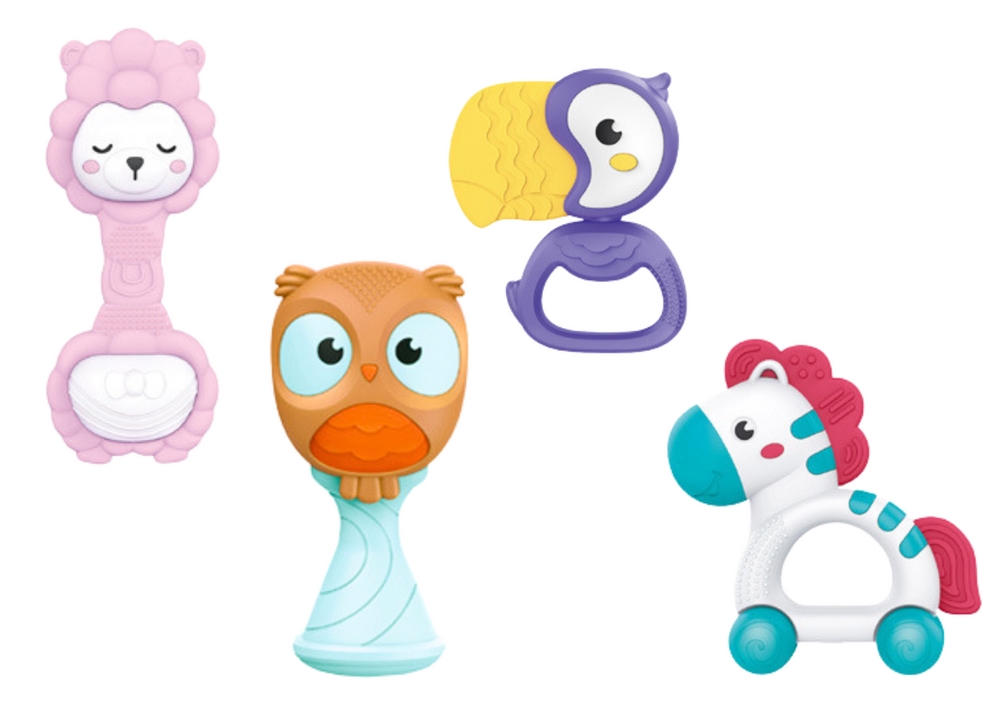 Zestaw Grzechotek Gryzaczków Dla Niemowląt Zwierzą