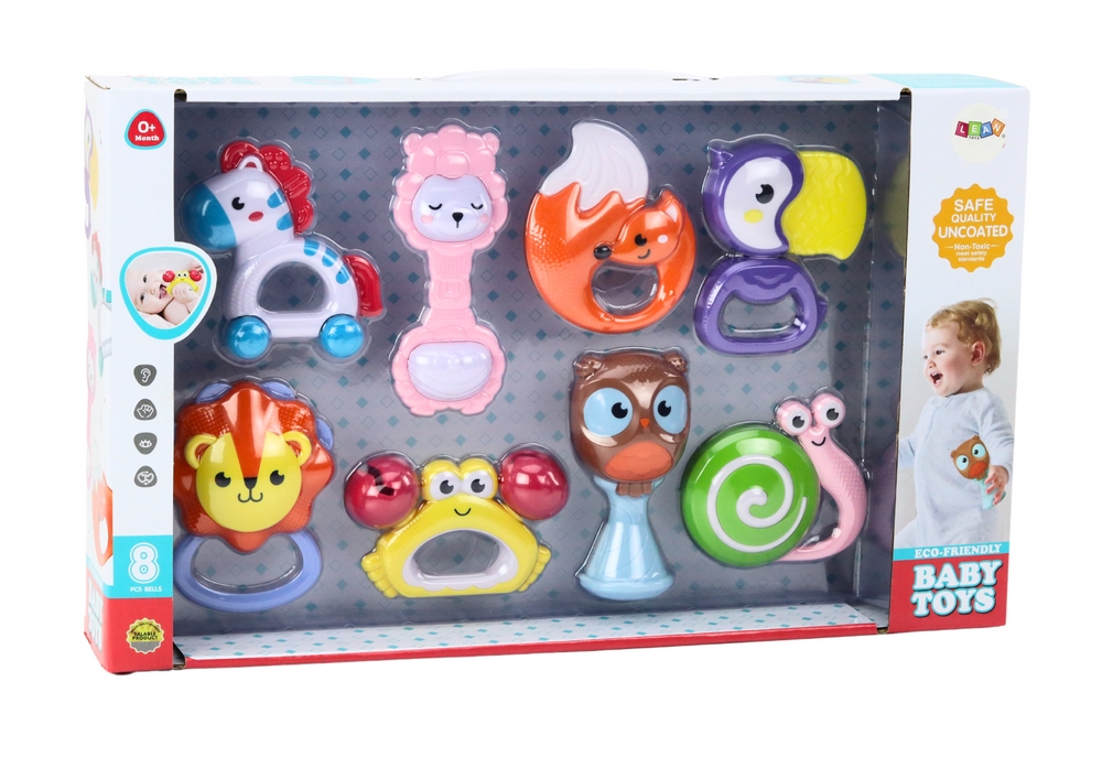 Zestaw Grzechotek Gryzaczków Dla Niemowląt Zwierzą
