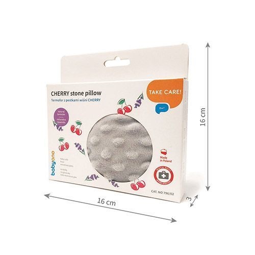 BABYONO TERMOFOR Z PESTEK WIŚNI SZARY
