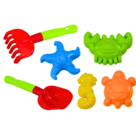 Zestaw Zabawek Do Piasku Łopatka Grabie Foremki 6