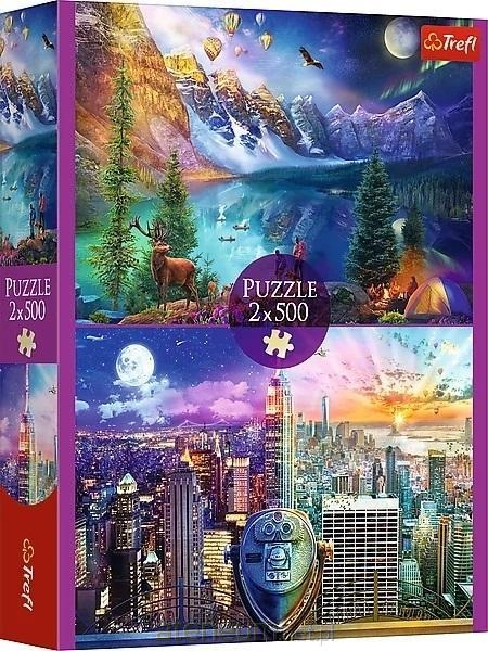 PUZZLE 2x500 Wycieczka po Ameryce 37500